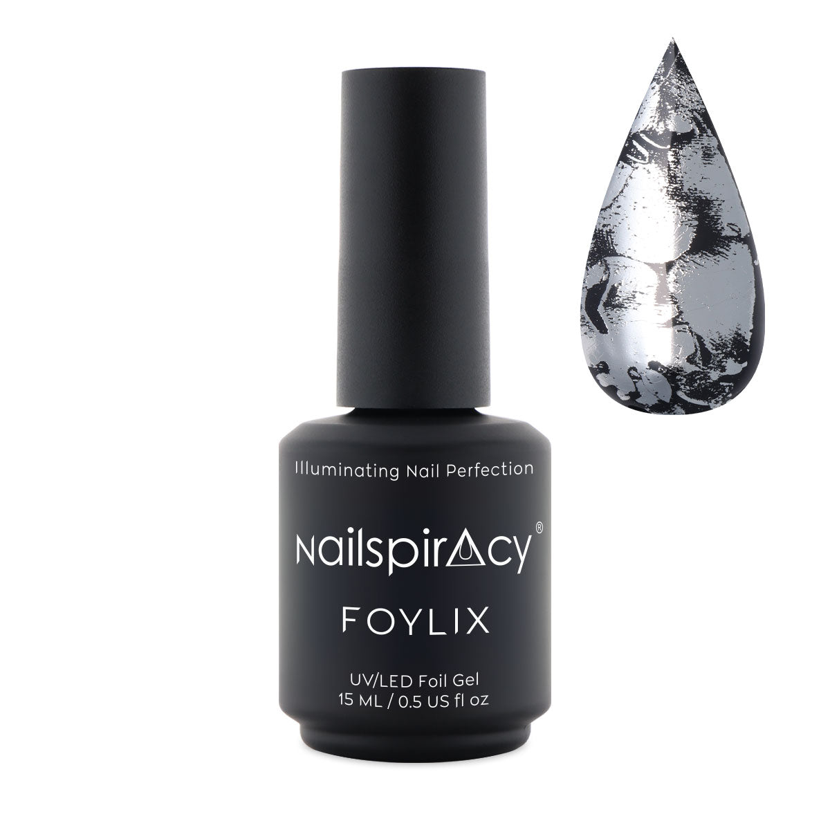Nailsparacy Foylex nail gel bottle with a droplet graphic on a white background
