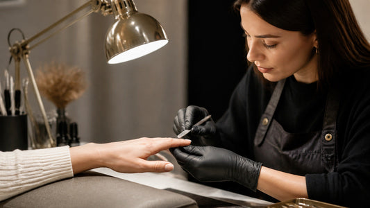 Controlled natural nail preparation designed to avoid over-filing
