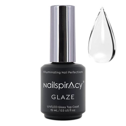 No-Wipe Gloss Top Coat - GLAZE, 15g