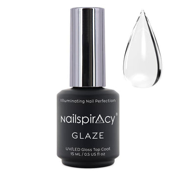 No-Wipe Gloss Top Coat - GLAZE, 15g