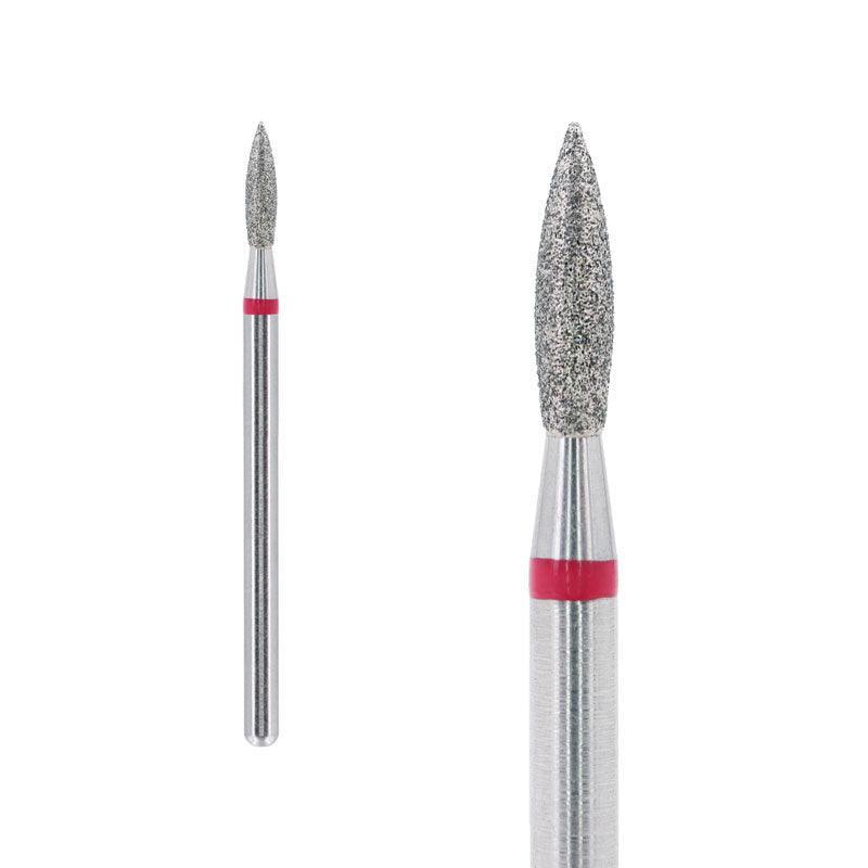 Nailspiracy Diamond Nail Drill Bit - Flame, 2.1 mm, Medium Grit.