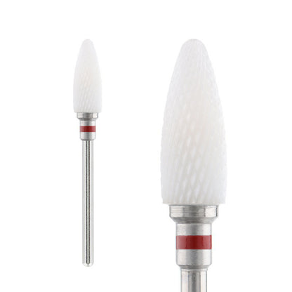 Ceramic Nail Drill Bit - Corn, 5.1mm, Coarse, Right/Left Hand (two-way)
