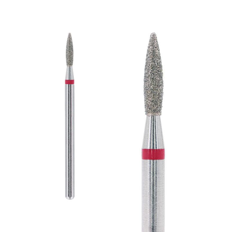 Nailspiracy Diamond Nail Drill Bit - Slightly Rounded Flame, 1.8 mm, Medium Grit.