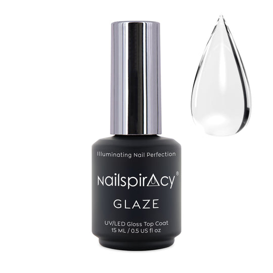 No-Wipe Gloss Top Coat - GLAZE, 15g