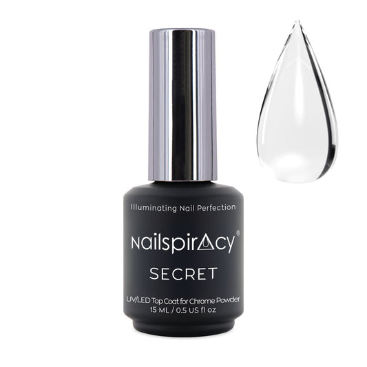 Capa superior sin necesidad de limpieza para polvo cromado - SECRET, 15 g