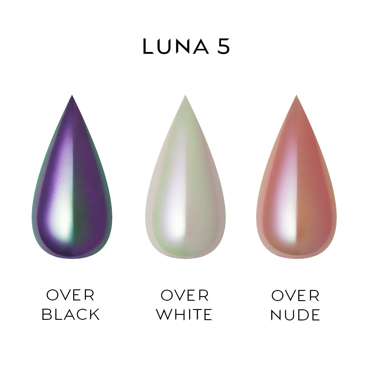 Nailspiracy chrome powder collection luna 5