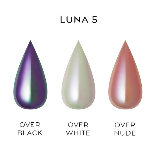 Nailspiracy chrome powder collection luna 5