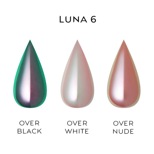 Nailspiracy chrome powder collection luna 6