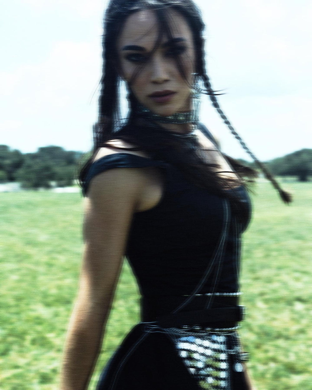 Editorial fashion portrait of Nailspiracy creator Siranush Ambartsumian outdoors.